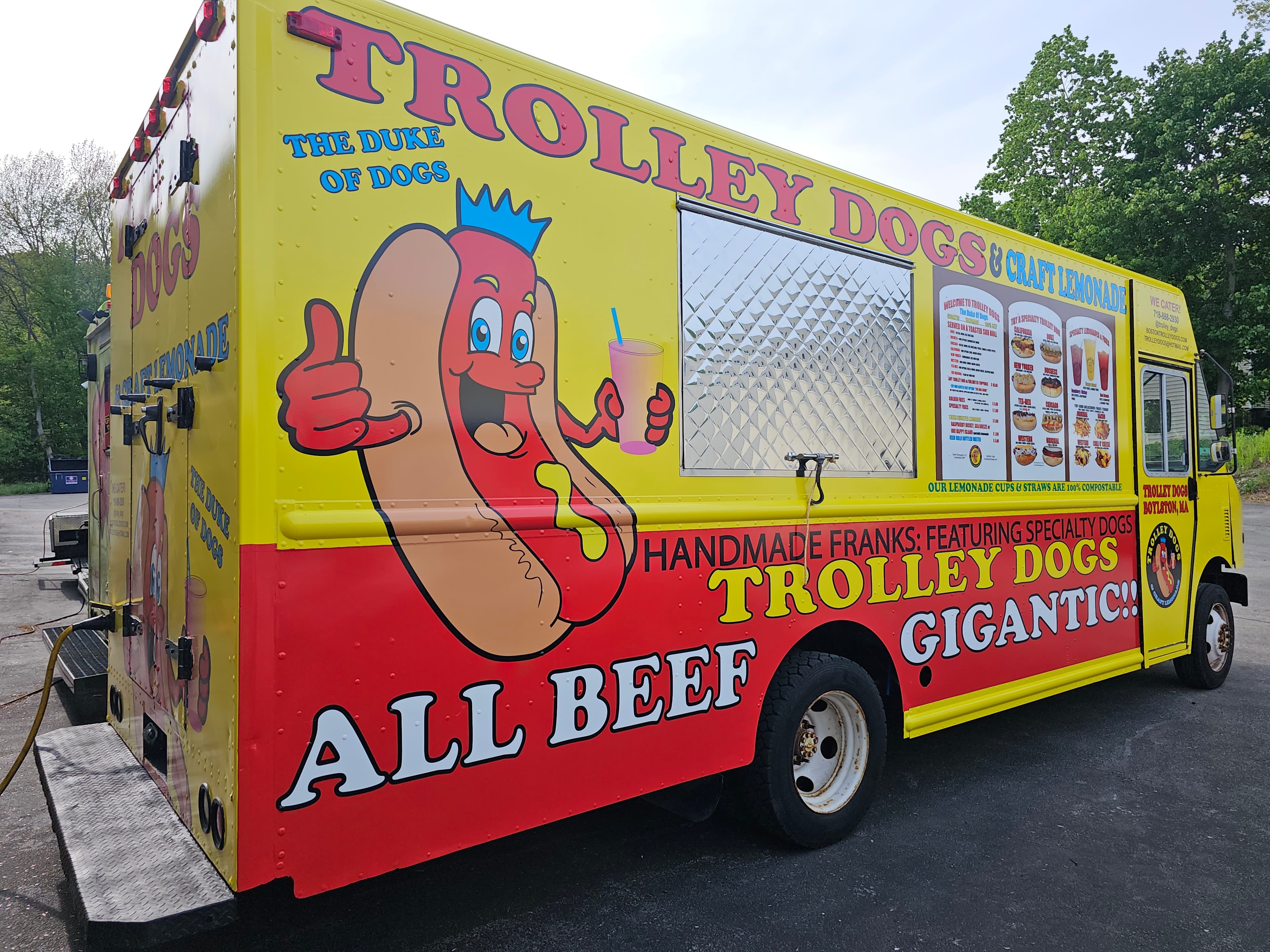 Trolley Dogs truck setup at an outdoor event
